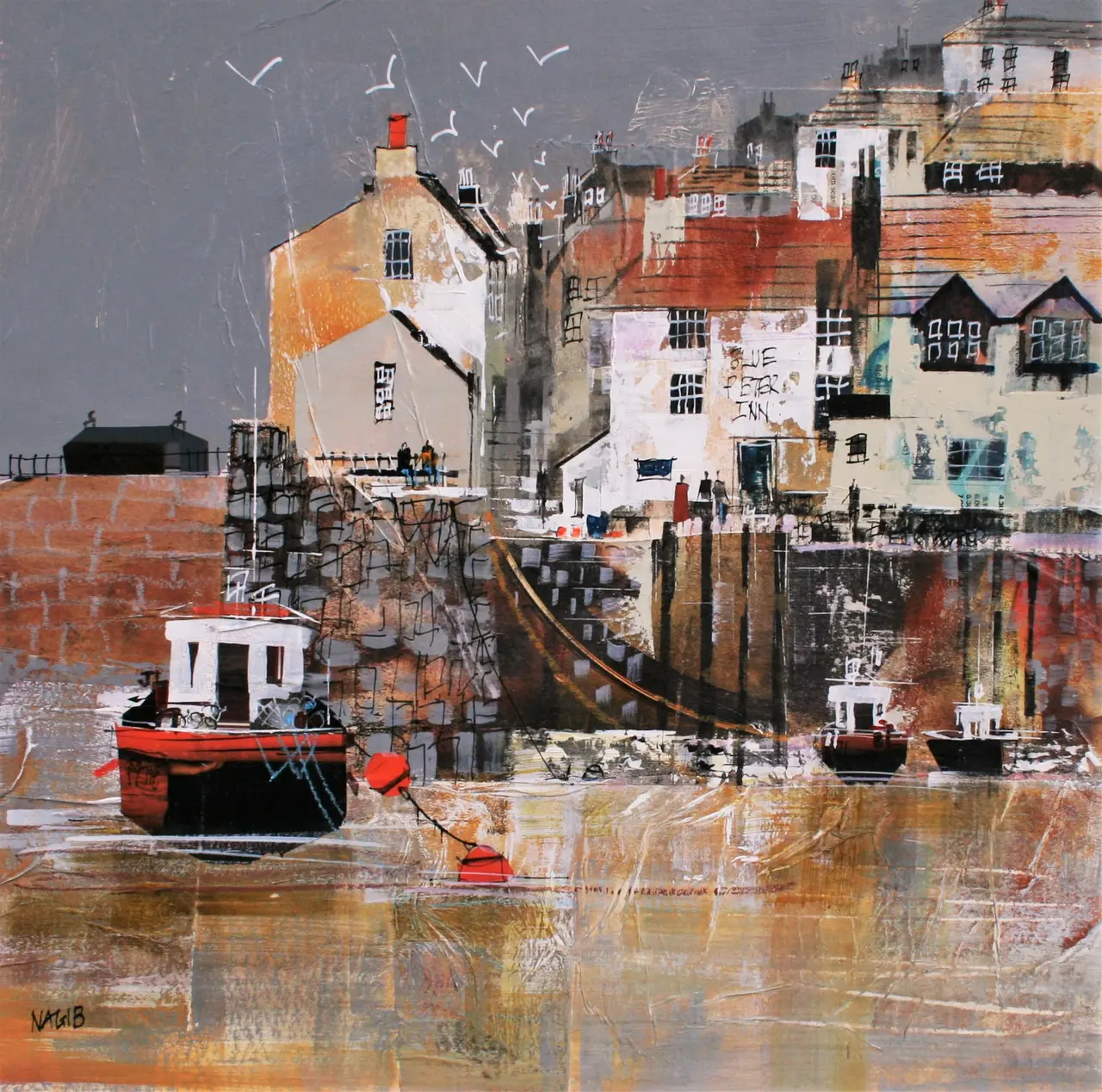 Nagib Karsan - polperro, watching the boats